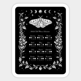 Witch Garden-2023 Full Moon Calendar Sticker